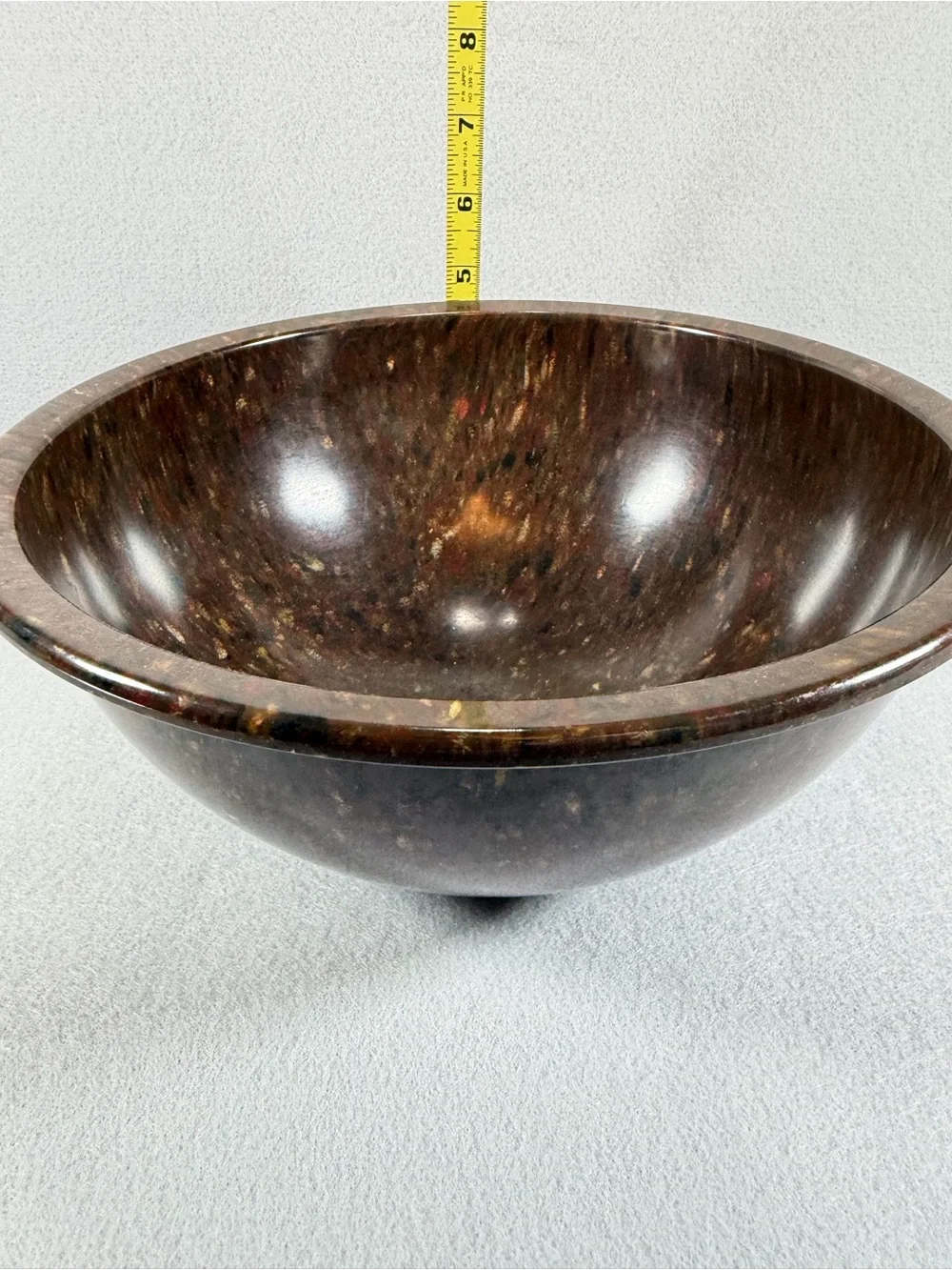 Vintage Melanine Mixing Bowl in Speckled Brown and Multicolor Flecks. #118 USA